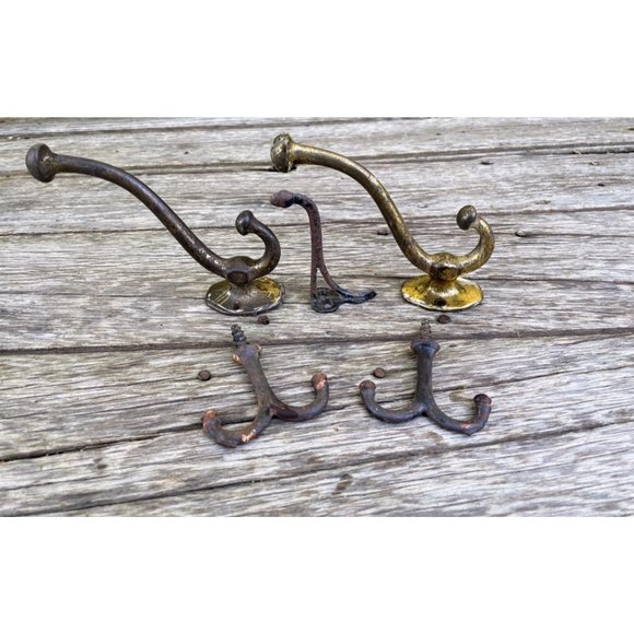 Antique lot 5 Old Wall hooks, plant hooks, ceiling hooks - Picture 12 of 14